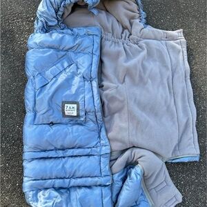 7 A.M. Enfant Blue Puffer Stroller Blanket